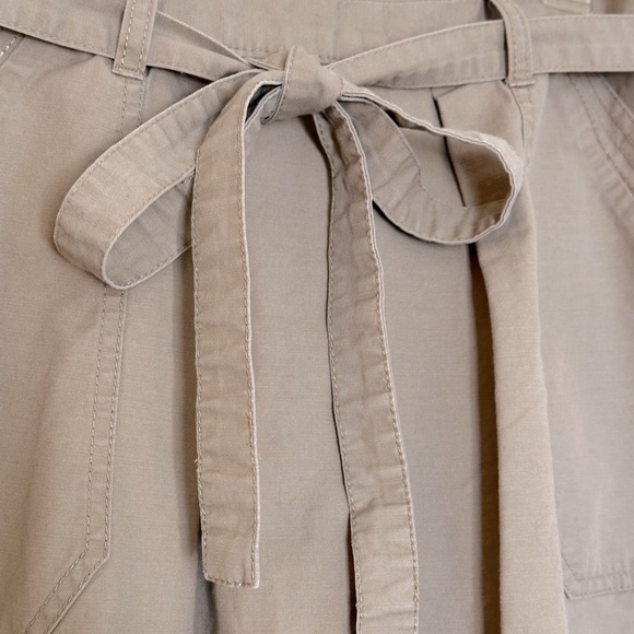 GAP A-Line Utility Skirt in Iconic Khaki with Tie Belt – Size 6 - Picture 3 of 9